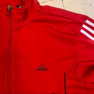 Men’s Adidas Climalite Red Jacket Sz L